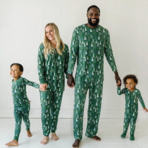 Little Sleepies Twinkling Trees Bamboo Pajama Set Kids Size 12/14 - Picture 7 of 8